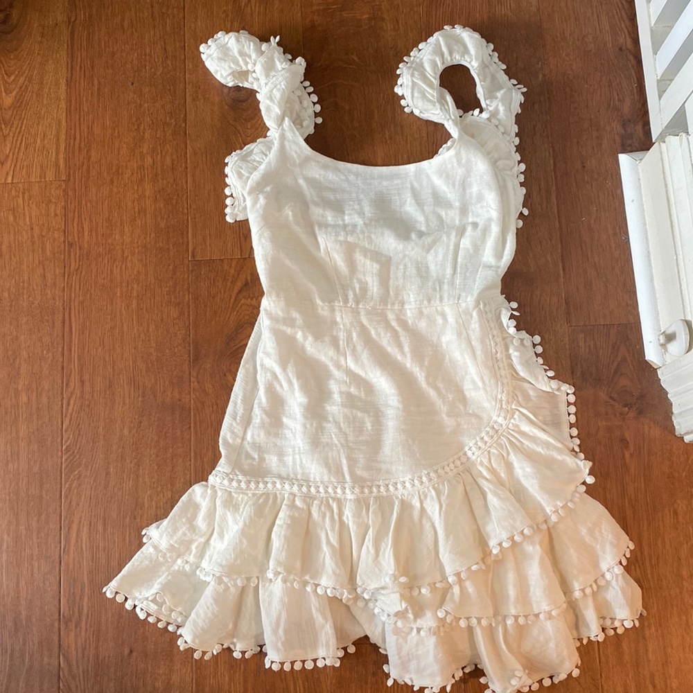 Never worn Hello Molly White Ruffled dress